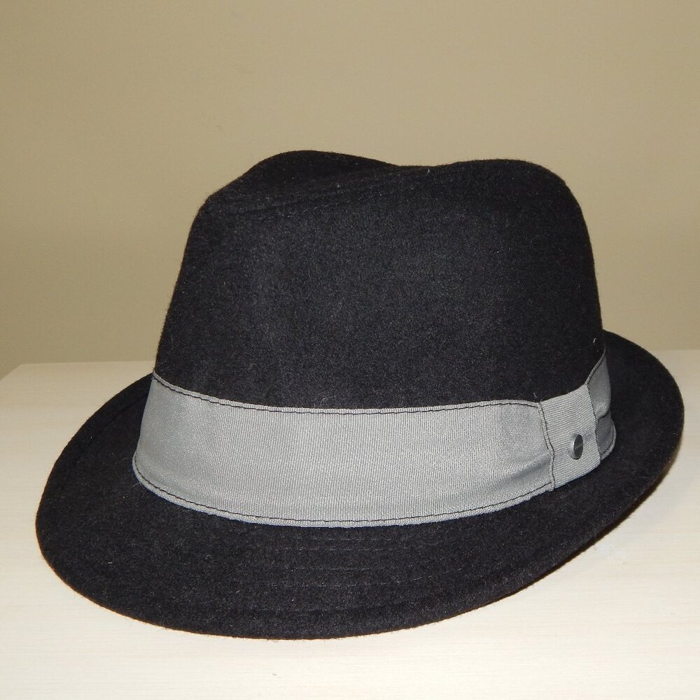 Stetson All American Men's Black Wool Blend Fedora Hat Size Small / Medium